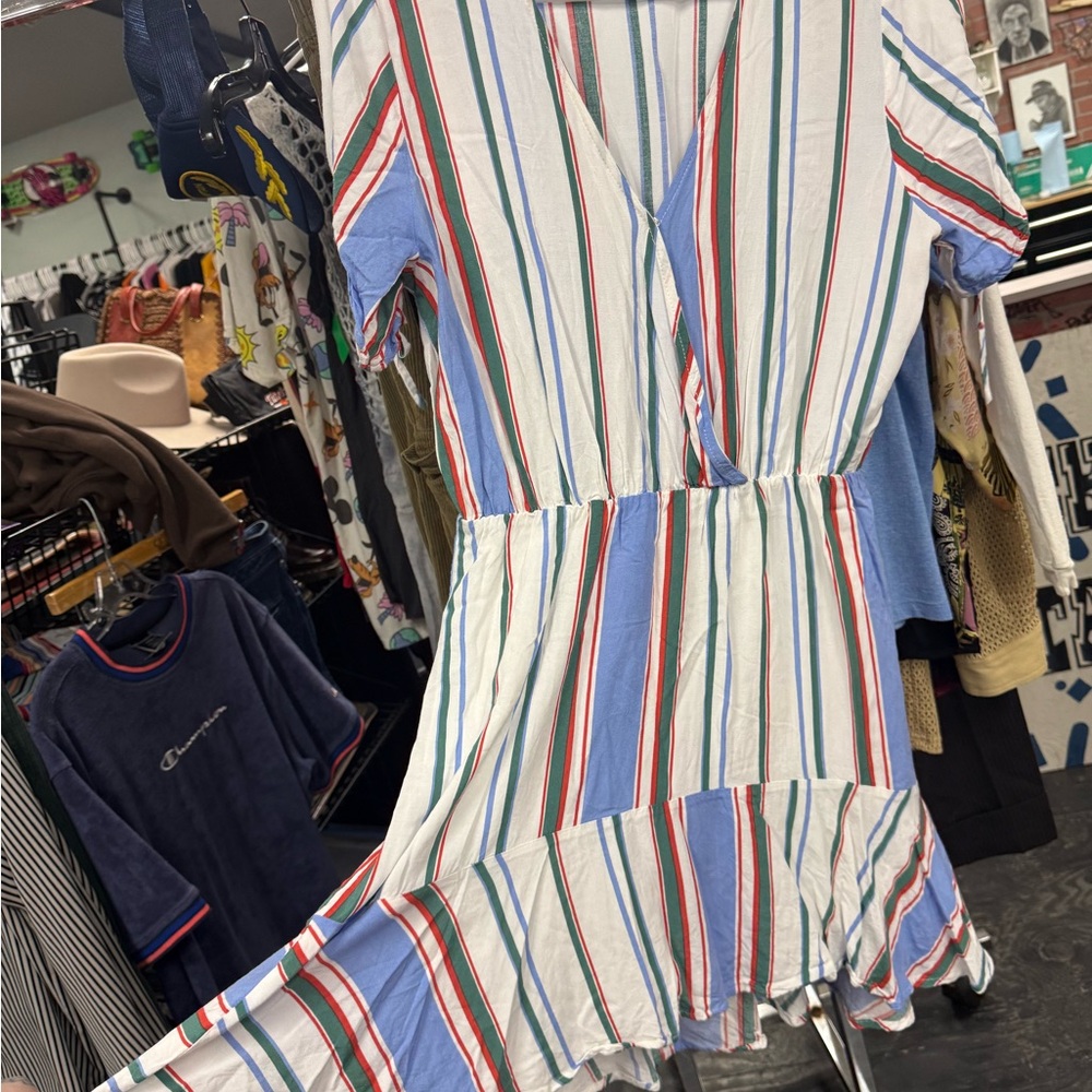 All in Favor Multicolored Striped Dress